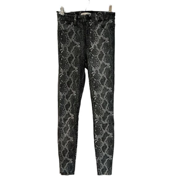 Alice + Olivia Lamb Leather Skinny Leg Pants - Picture 2 of 8